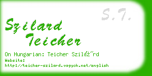 szilard teicher business card